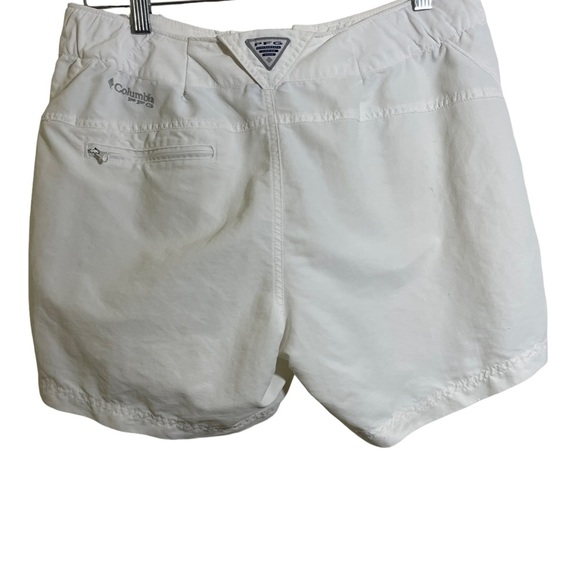 Columbia PFG women’s shorts white zipper front pockets fishing omnishade X-Large - Picture 8 of 11